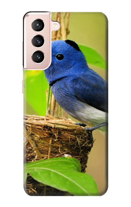 S3839 Oiseau bleu du bonheur Oiseau bleu Etui Coque Housse pour Samsung Galaxy S21 5G