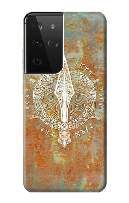 S3827 Lance Gungnir d'Odin Norse Viking Symbol Etui Coque Housse pour Samsung Galaxy S21 Ultra 5G