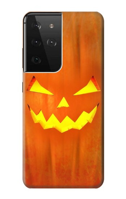 S3828 Citrouille d'Halloween Etui Coque Housse pour Samsung Galaxy S21 Ultra 5G