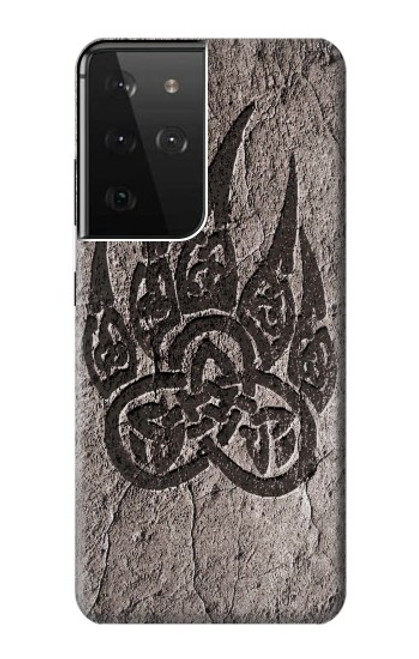 S3832 Patte d'ours nordique viking Berserkers Rock Etui Coque Housse pour Samsung Galaxy S21 Ultra 5G