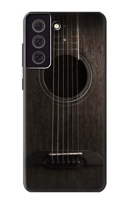 S3834 Guitare noire Old Woods Etui Coque Housse pour Samsung Galaxy S21 FE 5G