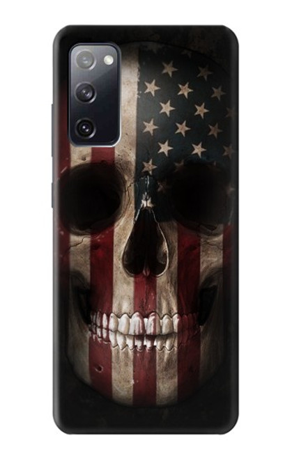 S3850 Crâne de drapeau américain Etui Coque Housse pour Samsung Galaxy S20 FE