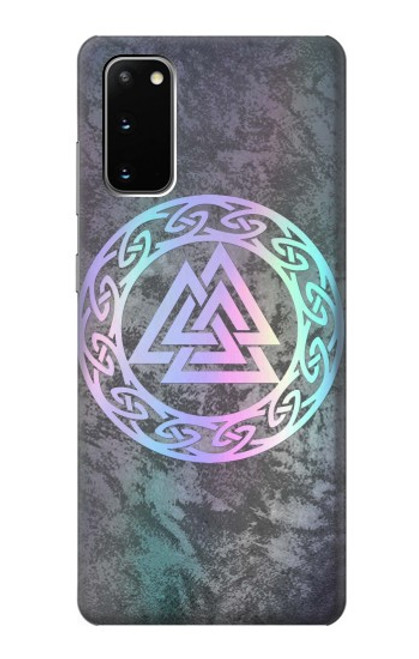 S3833 Valknut Odin Wotans Noeud Hrungnir Coeur Etui Coque Housse pour Samsung Galaxy S20