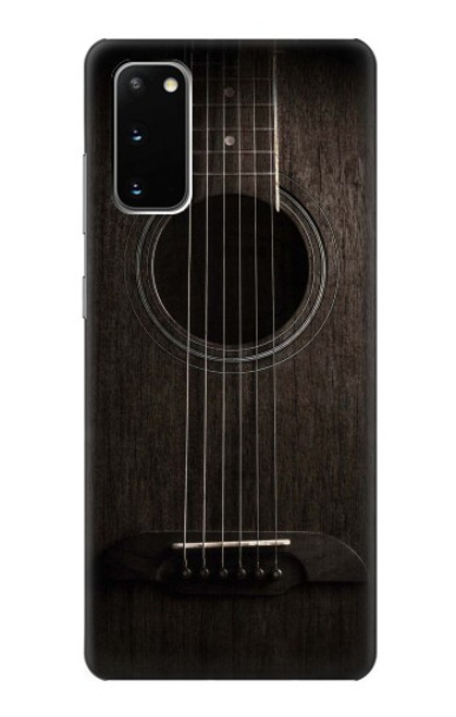 S3834 Guitare noire Old Woods Etui Coque Housse pour Samsung Galaxy S20