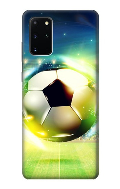 S3844 Ballon de football de football rougeoyant Etui Coque Housse pour Samsung Galaxy S20 Plus, Galaxy S20+