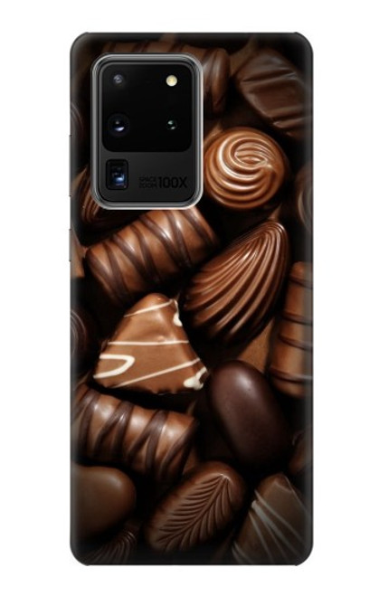 S3840 Amateurs de chocolat au lait au chocolat noir Etui Coque Housse pour Samsung Galaxy S20 Ultra