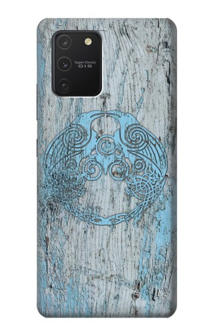 S3829 Huginn et Muninn Twin Ravens Norse Etui Coque Housse pour Samsung Galaxy S10 Lite