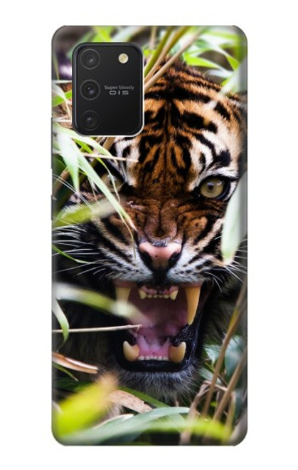S3838 Tigre du Bengale qui aboie Etui Coque Housse pour Samsung Galaxy S10 Lite