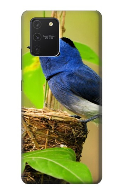 S3839 Oiseau bleu du bonheur Oiseau bleu Etui Coque Housse pour Samsung Galaxy S10 Lite