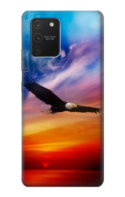 S3841 Pygargue à tête blanche volant dans un ciel coloré Etui Coque Housse pour Samsung Galaxy S10 Lite