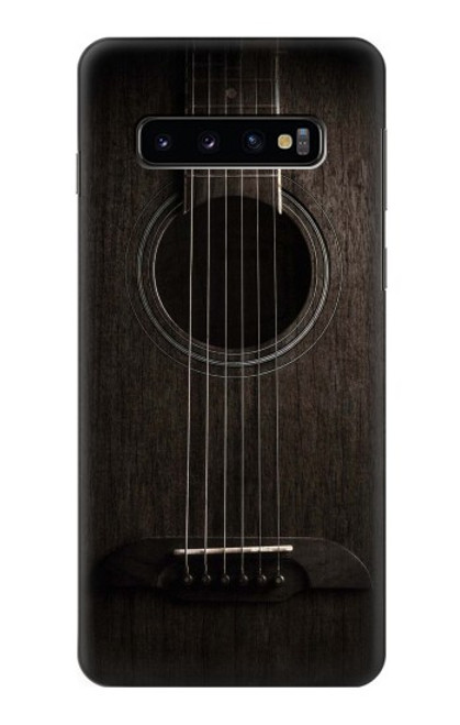 S3834 Guitare noire Old Woods Etui Coque Housse pour Samsung Galaxy S10