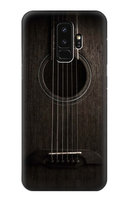 S3834 Guitare noire Old Woods Etui Coque Housse pour Samsung Galaxy S9 Plus