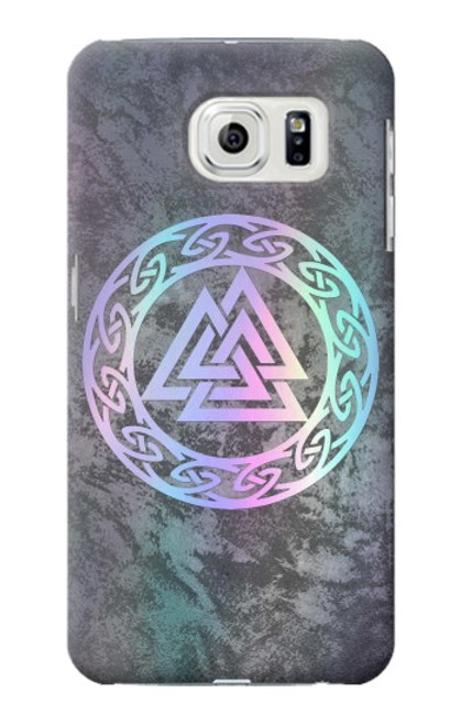 S3833 Valknut Odin Wotans Noeud Hrungnir Coeur Etui Coque Housse pour Samsung Galaxy S7 Edge