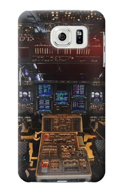 S3836 Poste de pilotage d'avion Etui Coque Housse pour Samsung Galaxy S7 Edge