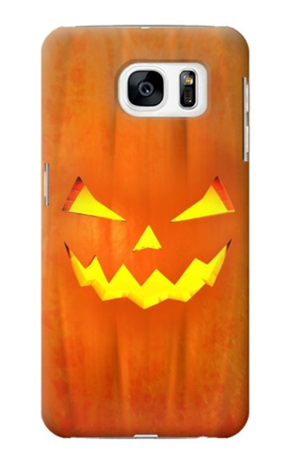 S3828 Citrouille d'Halloween Etui Coque Housse pour Samsung Galaxy S7