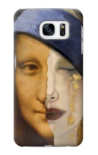 S3853 La Joconde Gustav Klimt Vermeer Etui Coque Housse pour Samsung Galaxy S7