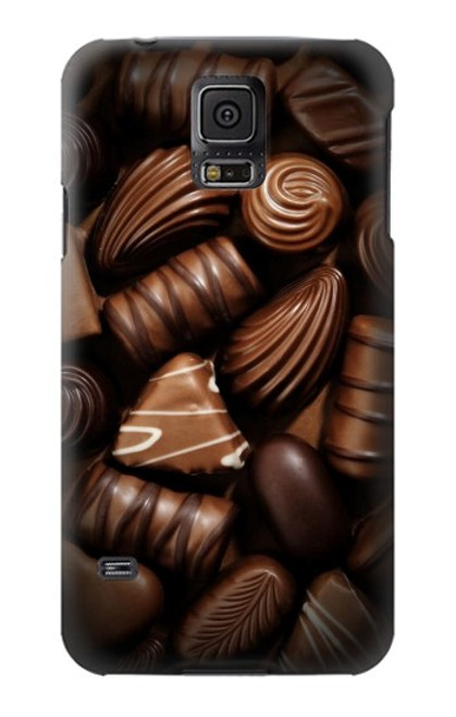 S3840 Amateurs de chocolat au lait au chocolat noir Etui Coque Housse pour Samsung Galaxy S5