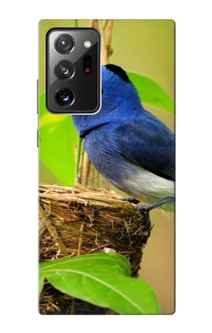 S3839 Oiseau bleu du bonheur Oiseau bleu Etui Coque Housse pour Samsung Galaxy Note 20 Ultra, Ultra 5G