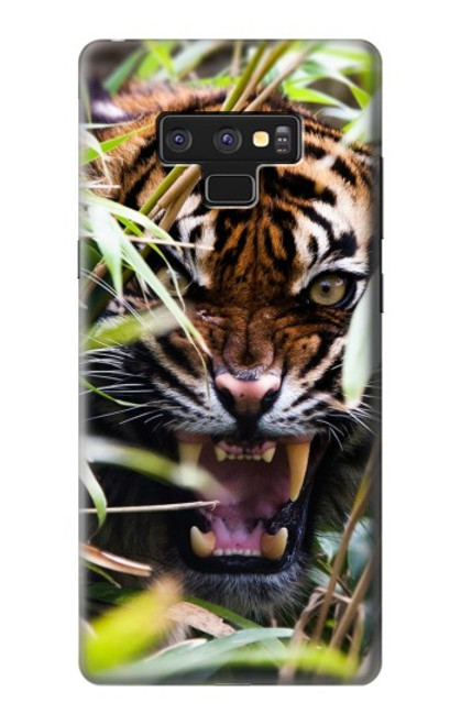 S3838 Tigre du Bengale qui aboie Etui Coque Housse pour Note 9 Samsung Galaxy Note9