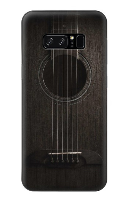 S3834 Guitare noire Old Woods Etui Coque Housse pour Note 8 Samsung Galaxy Note8