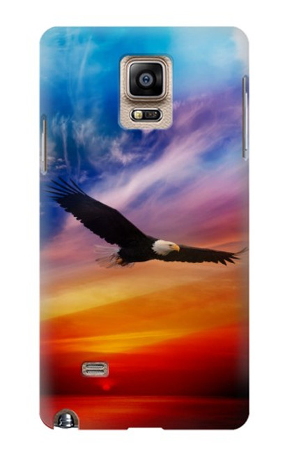 S3841 Pygargue à tête blanche volant dans un ciel coloré Etui Coque Housse pour Samsung Galaxy Note 4