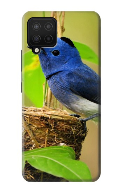 S3839 Oiseau bleu du bonheur Oiseau bleu Etui Coque Housse pour Samsung Galaxy A12