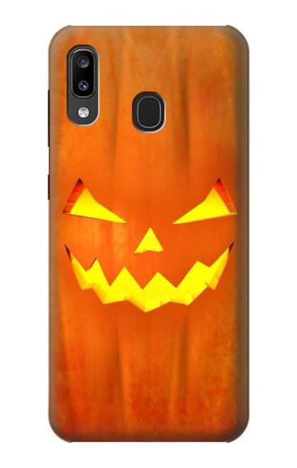 S3828 Citrouille d'Halloween Etui Coque Housse pour Samsung Galaxy A20, Galaxy A30