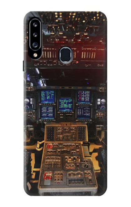 S3836 Poste de pilotage d'avion Etui Coque Housse pour Samsung Galaxy A20s