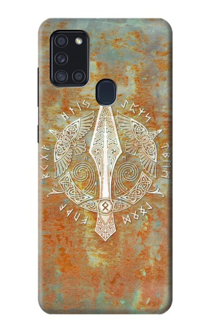 S3827 Lance Gungnir d'Odin Norse Viking Symbol Etui Coque Housse pour Samsung Galaxy A21s