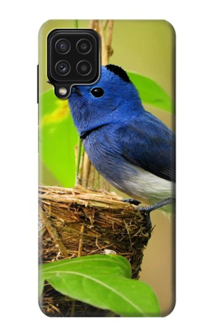 S3839 Oiseau bleu du bonheur Oiseau bleu Etui Coque Housse pour Samsung Galaxy A22 4G