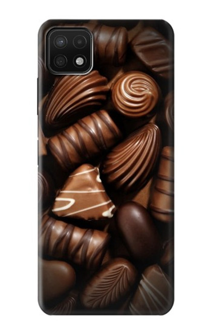S3840 Amateurs de chocolat au lait au chocolat noir Etui Coque Housse pour Samsung Galaxy A22 5G