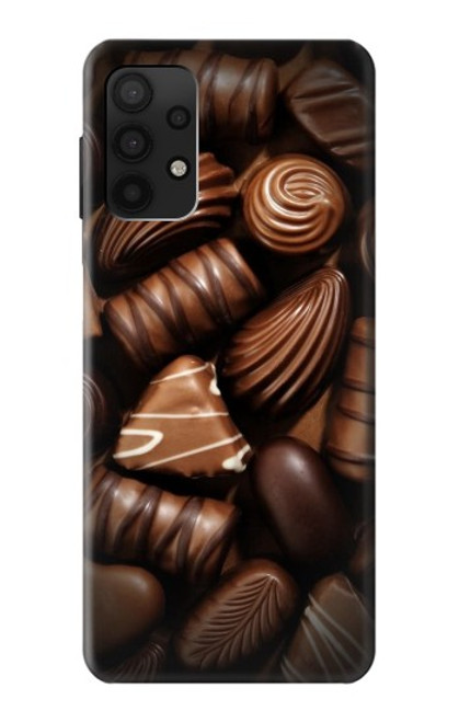 S3840 Amateurs de chocolat au lait au chocolat noir Etui Coque Housse pour Samsung Galaxy A32 4G