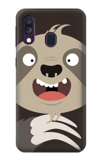 S3855 Dessin animé visage paresseux Etui Coque Housse pour Samsung Galaxy A40