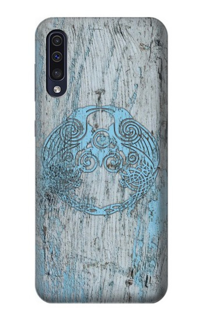 S3829 Huginn et Muninn Twin Ravens Norse Etui Coque Housse pour Samsung Galaxy A50