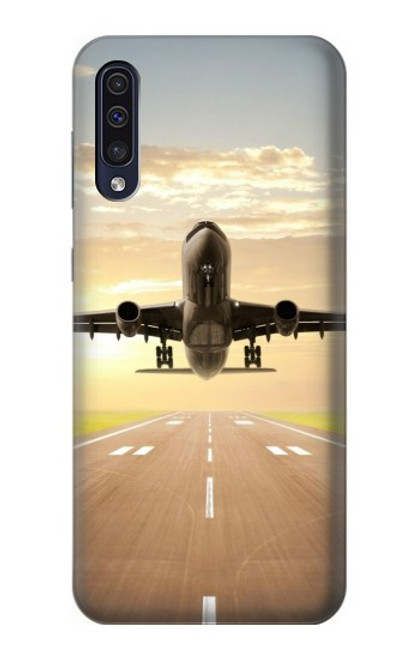 S3837 Avion Décollage Sunrise Etui Coque Housse pour Samsung Galaxy A50