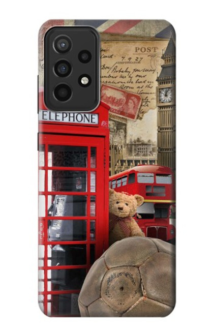 S3856 Vintage Londres Britannique Etui Coque Housse pour Samsung Galaxy A52s 5G