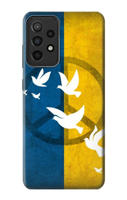 S3857 Colombe de la paix drapeau ukrainien Etui Coque Housse pour Samsung Galaxy A52s 5G