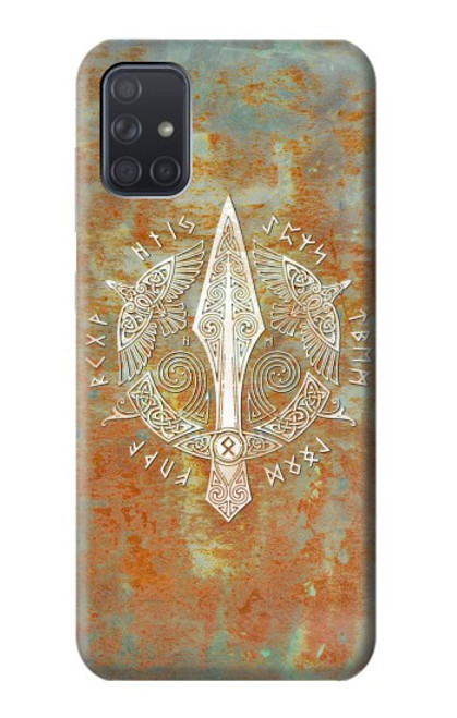 S3827 Lance Gungnir d'Odin Norse Viking Symbol Etui Coque Housse pour Samsung Galaxy A71 5G