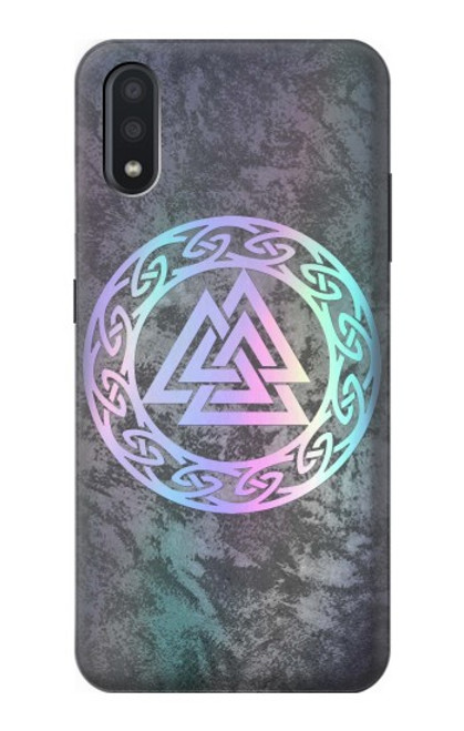 S3833 Valknut Odin Wotans Noeud Hrungnir Coeur Etui Coque Housse pour Samsung Galaxy A01