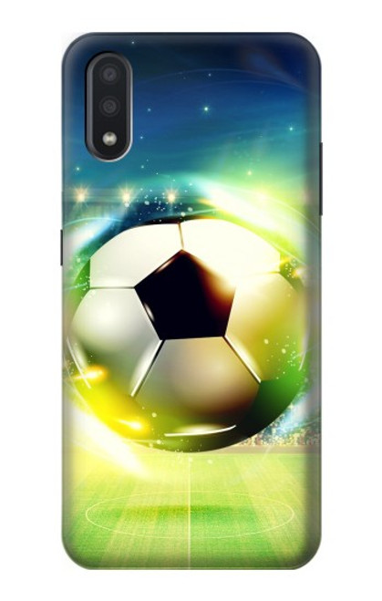 S3844 Ballon de football de football rougeoyant Etui Coque Housse pour Samsung Galaxy A01