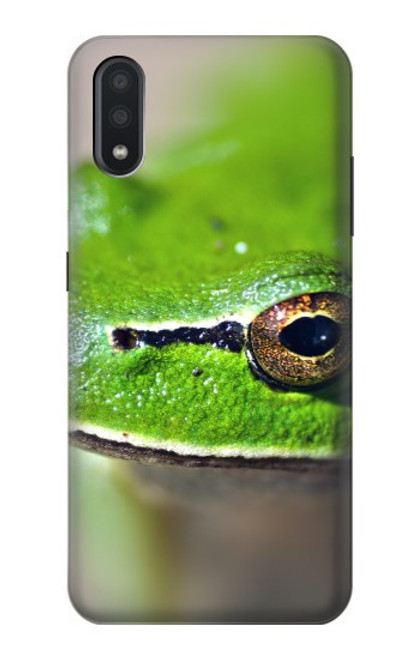 S3845 Grenouille verte Etui Coque Housse pour Samsung Galaxy A01