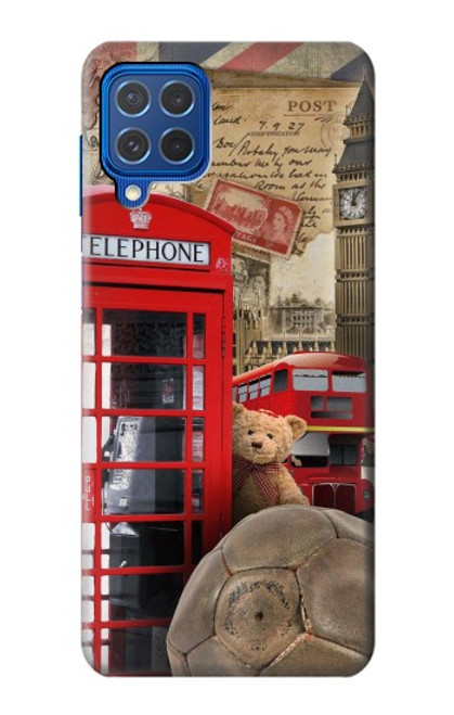 S3856 Vintage Londres Britannique Etui Coque Housse pour Samsung Galaxy M62