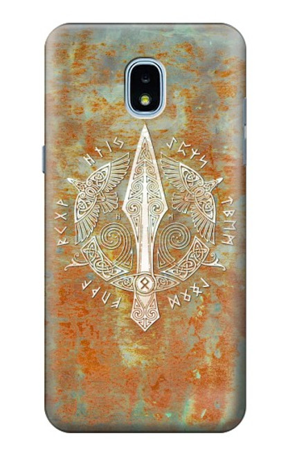 S3827 Lance Gungnir d'Odin Norse Viking Symbol Etui Coque Housse pour Samsung Galaxy J3 (2018), J3 Star, J3 V 3rd Gen, J3 Orbit, J3 Achieve, Express Prime 3, Amp Prime 3