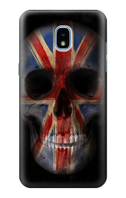 S3848 Crâne de drapeau du Royaume-Uni Etui Coque Housse pour Samsung Galaxy J3 (2018), J3 Star, J3 V 3rd Gen, J3 Orbit, J3 Achieve, Express Prime 3, Amp Prime 3