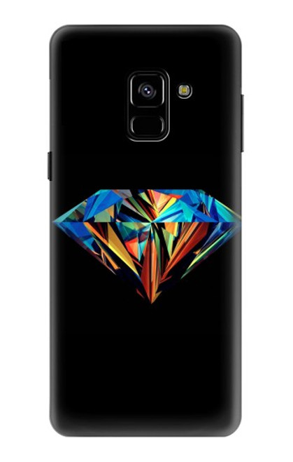 S3842 Diamant coloré abstrait Etui Coque Housse pour Samsung Galaxy A8 (2018)