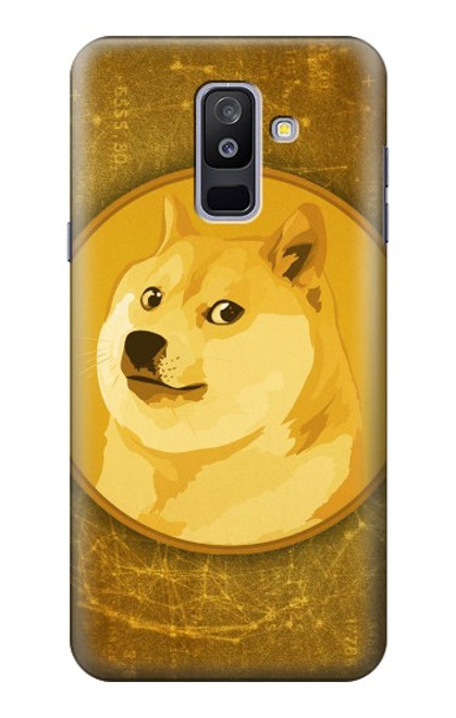 S3826 Dogecoin Shiba Etui Coque Housse pour Samsung Galaxy A6+ (2018), J8 Plus 2018, A6 Plus 2018