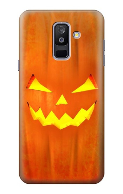 S3828 Citrouille d'Halloween Etui Coque Housse pour Samsung Galaxy A6+ (2018), J8 Plus 2018, A6 Plus 2018