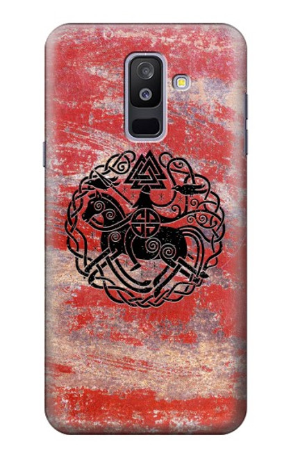 S3831 Symbole antique nordique viking Etui Coque Housse pour Samsung Galaxy A6+ (2018), J8 Plus 2018, A6 Plus 2018