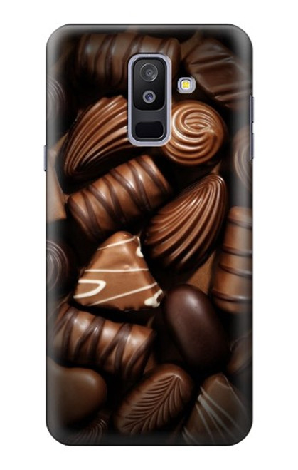 S3840 Amateurs de chocolat au lait au chocolat noir Etui Coque Housse pour Samsung Galaxy A6+ (2018), J8 Plus 2018, A6 Plus 2018