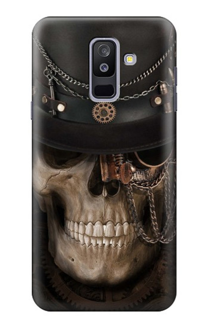 S3852 Crâne Steampunk Etui Coque Housse pour Samsung Galaxy A6+ (2018), J8 Plus 2018, A6 Plus 2018